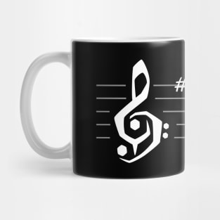 Power Clef - D Major White Mug